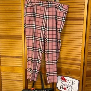 NWOT  Pink and black pants.